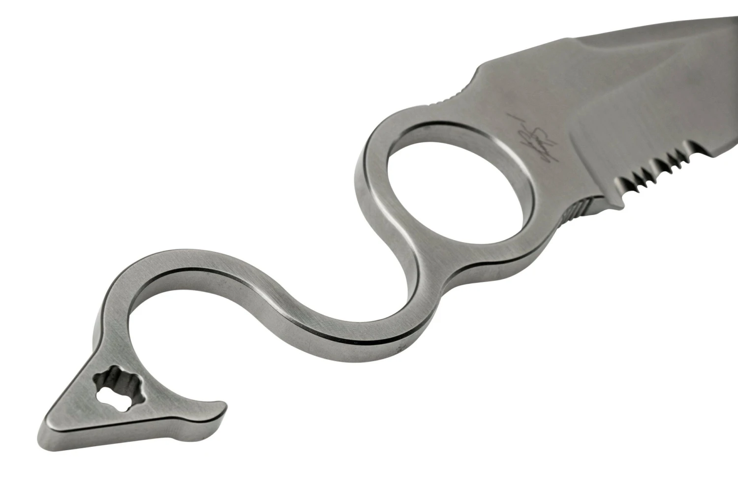 Amare Knives 6F Serration Sixth-Finger 202105 Droppoint, Couteau Fixe 7 Amare Knives 6F Serration Sixth-Finger 202105 Droppoint, Couteau Fixe – Image 5