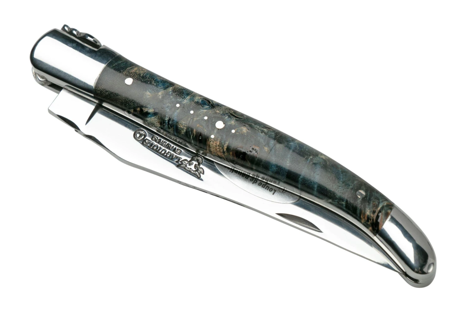 Laguiole En Aubrac Blue Poplar Burl L0212LBPIFSJ1 Bois De Peuplier, Poli, Couteau De Poche Laguiole, 12 Cm 6 Laguiole En Aubrac Blue Poplar Burl L0212LBPIFSJ1 Bois De Peuplier, Poli, Couteau De Poche Laguiole, 12 Cm – Image 4