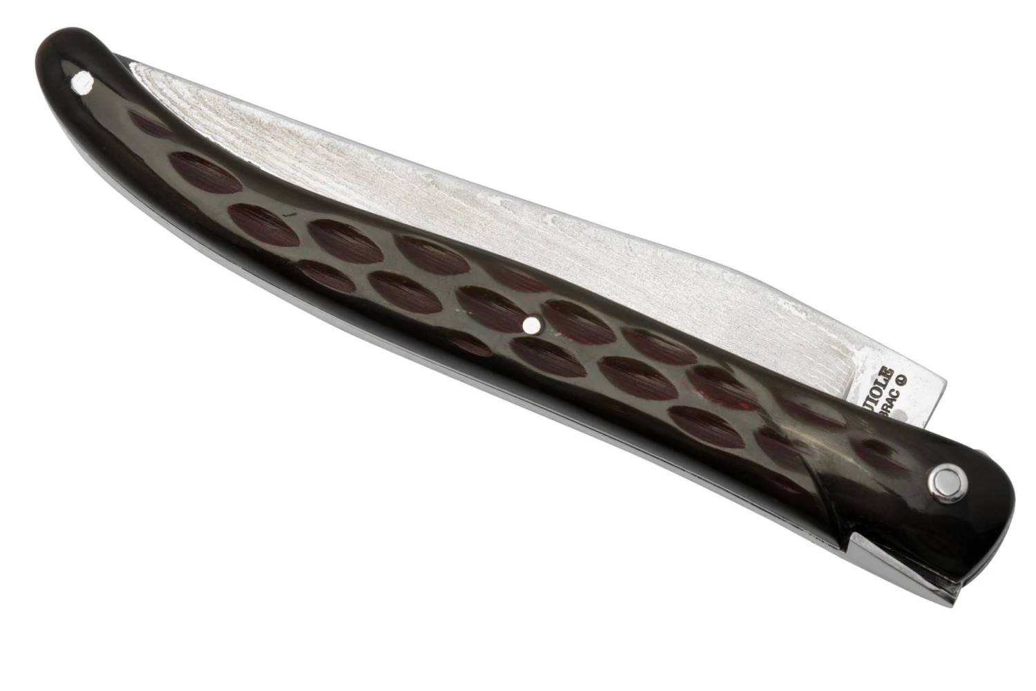 Laguiole En Aubrac 0512BULI-FQI1 Corne De Buffle, Damas Japonais, Couteau De Poche 8 Laguiole En Aubrac 0512BULI-FQI1 Corne De Buffle, Damas Japonais, Couteau De Poche – Image 6