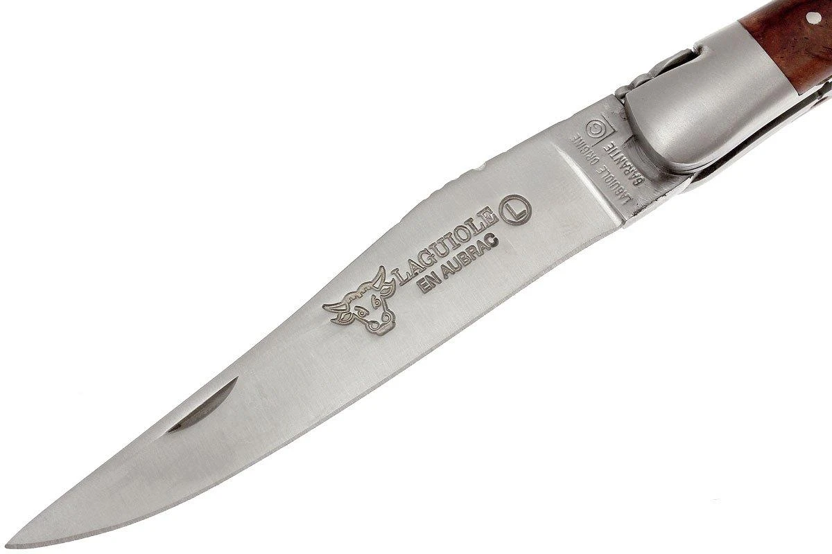 Laguiole En Aubrac 12cm Doubles Platines, Loupe De Palissandre 4 Laguiole En Aubrac 12cm Doubles Platines, Loupe De Palissandre – Image 2