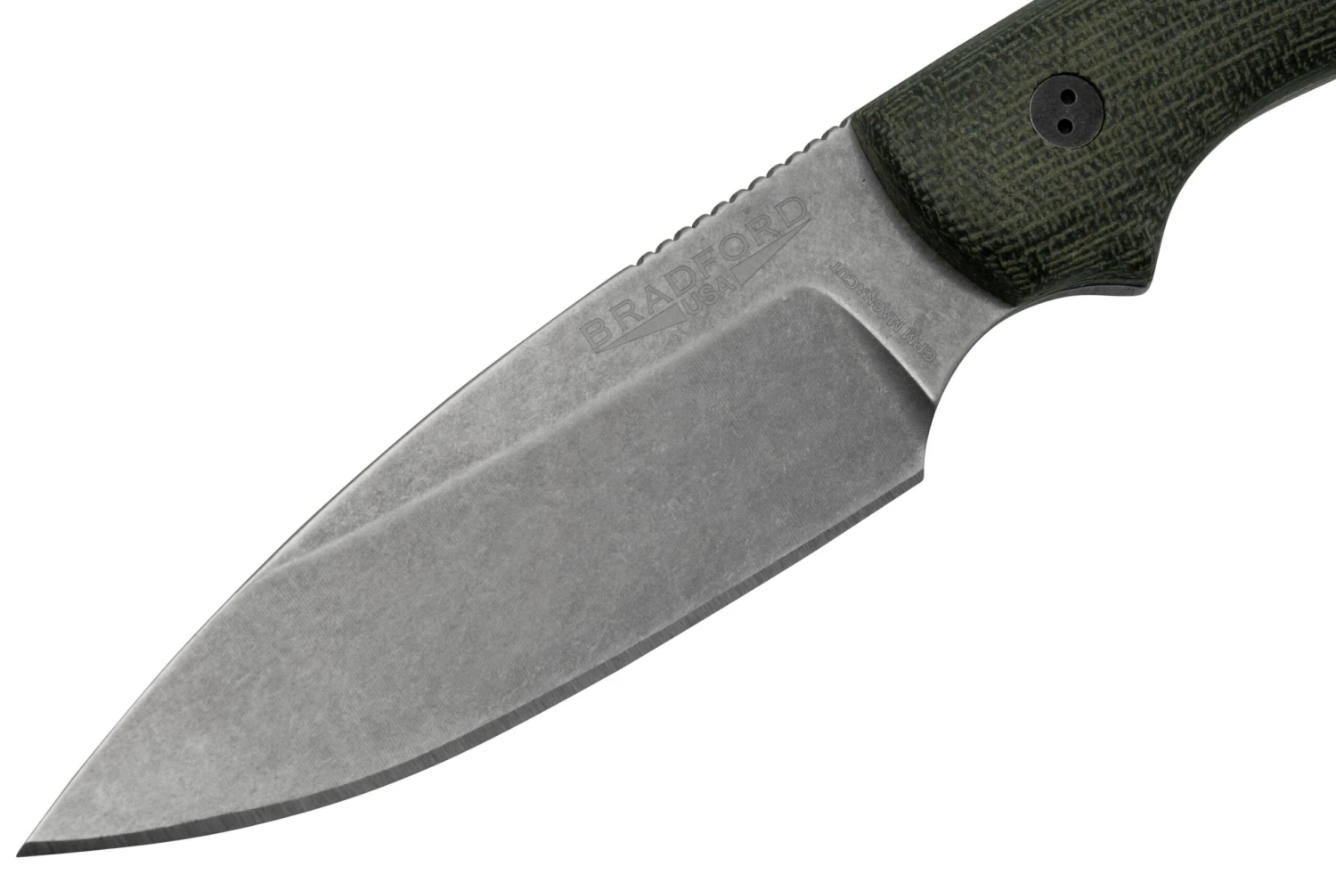 Bradford Knives Guardian 3, 3S-101-MC, 3D Black Micarta, CPM-Magnacut, Sabre Grind, Stonewash Finish, Couteau Fixe 5 Bradford Knives Guardian 3, 3S-101-MC, 3D Black Micarta, CPM-Magnacut, Sabre Grind, Stonewash Finish, Couteau Fixe – Image 3