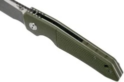 Bestech Barracuda BG15B-2 Black Stonewash Satin, Green G10, Couteau De Poche -Nitecore Soldes Boutique BHBG15B 2 07 bestech knives