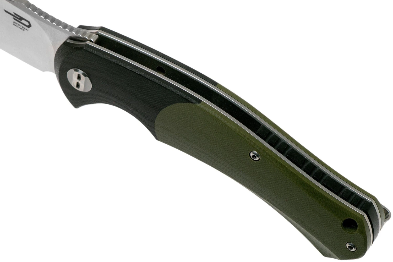 Bestech Penguin BG32A Black-Green G10 Couteau De Poche 9 Bestech Penguin BG32A Black-Green G10 Couteau De Poche – Image 7