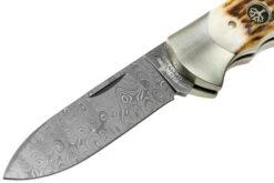 Böker Scout Spearpoint Stag Damascus 112201DAM Corne De Cerf, Couteau De Poche -Nitecore Soldes Boutique BO112201DAM 03 boker