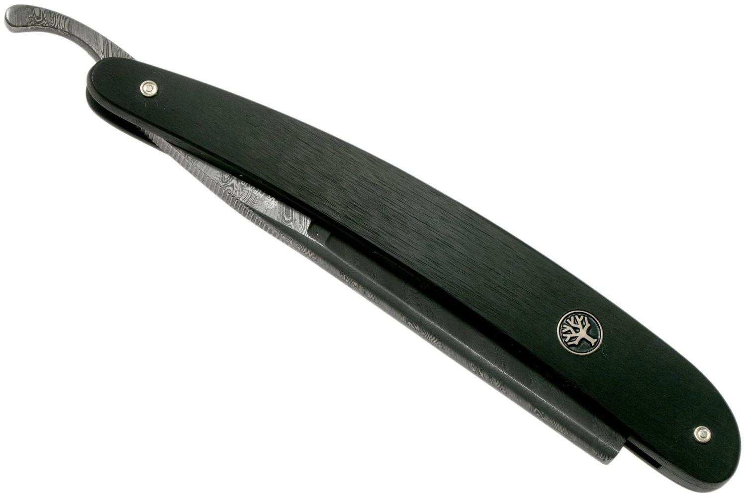 Böker Manufaktur Ebony Damascus Rasoir Coupe-chou 140609DAM 8 Böker Manufaktur Ebony Damascus Rasoir Coupe-chou 140609DAM – Image 6