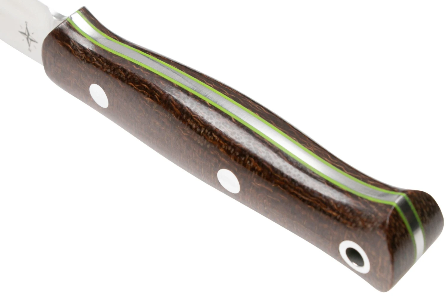 Bark River Ultra-Lite Bushcrafter CPM 3V Coffeebag Laminate, Toxic Green Liners 6 Bark River Ultra-Lite Bushcrafter CPM 3V Coffeebag Laminate, Toxic Green Liners – Image 4