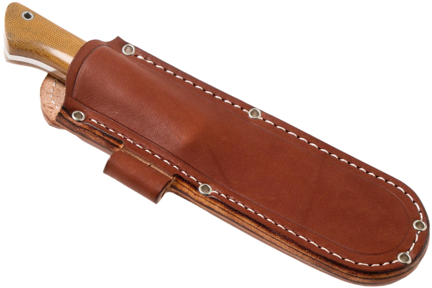 Bark River Aurora A2 Natural Canvas Micarta, Couteau Outdoor 8 Bark River Aurora A2 Natural Canvas Micarta, Couteau Outdoor – Image 6