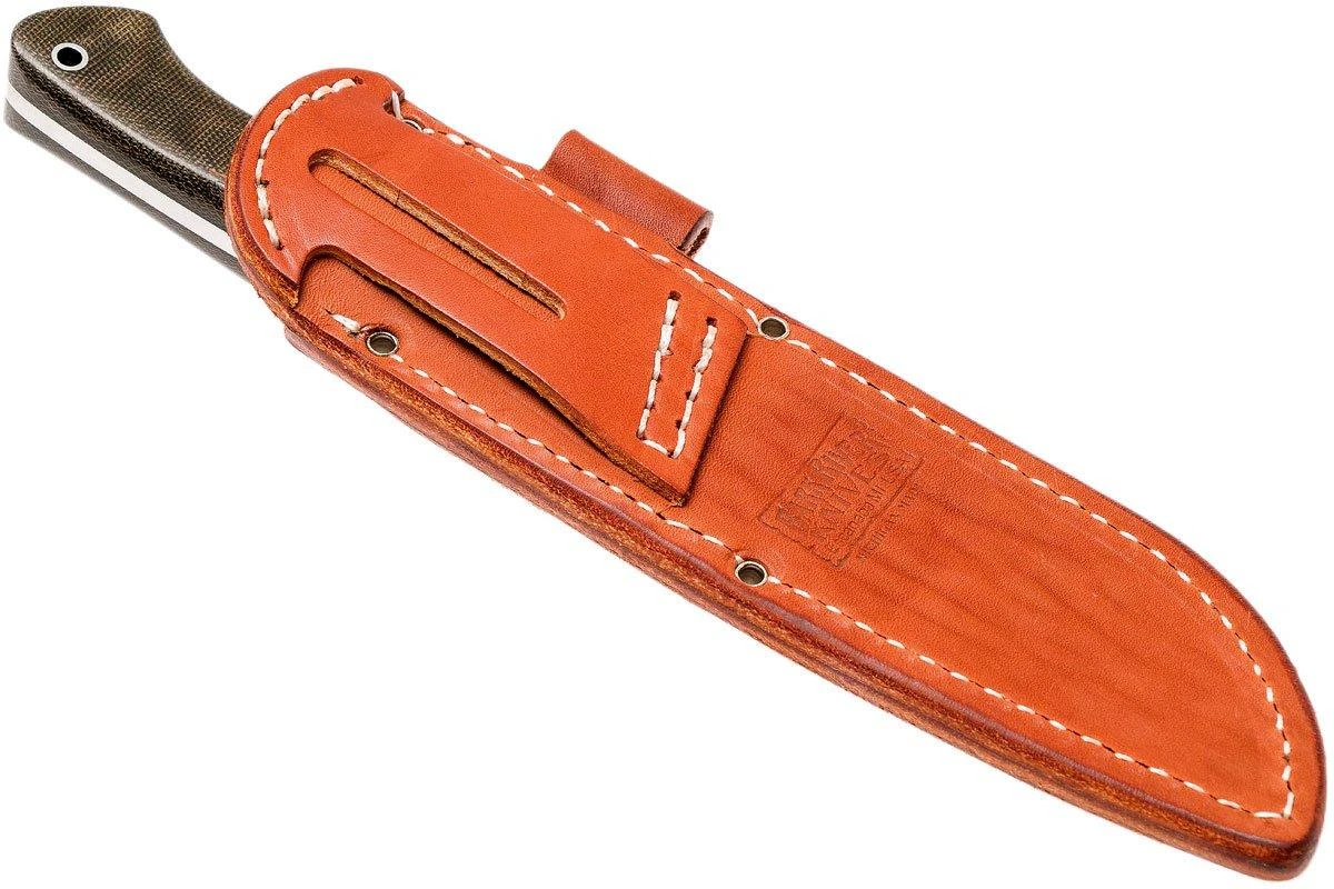 Bark River Aurora 3V, Green Canvas Micarta Couteau Bushcraft 11 Bark River Aurora 3V, Green Canvas Micarta Couteau Bushcraft – Image 9