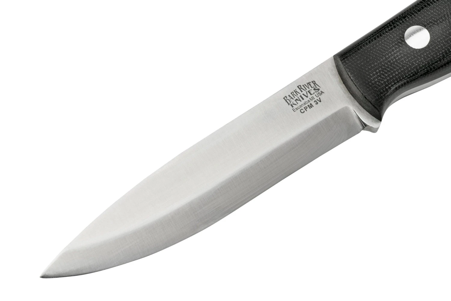 Bark River Aurora Scandi CPM 3V Black Canvas Micarta, Couteau Fixe 5 Bark River Aurora Scandi CPM 3V Black Canvas Micarta, Couteau Fixe – Image 3