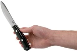 Bark River Aurora Hunter CPM 3V, Black Canvas Micarta, Brown Sheath -Nitecore Soldes Boutique BRK06 128BRKC 06 bark river knives