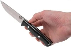 Bark River Gunny Scandi CPM 3V, Black Canvas Micarta, Brown Sheath -Nitecore Soldes Boutique BRK07 024BRKC 06 bark river brk07 024brkc 06