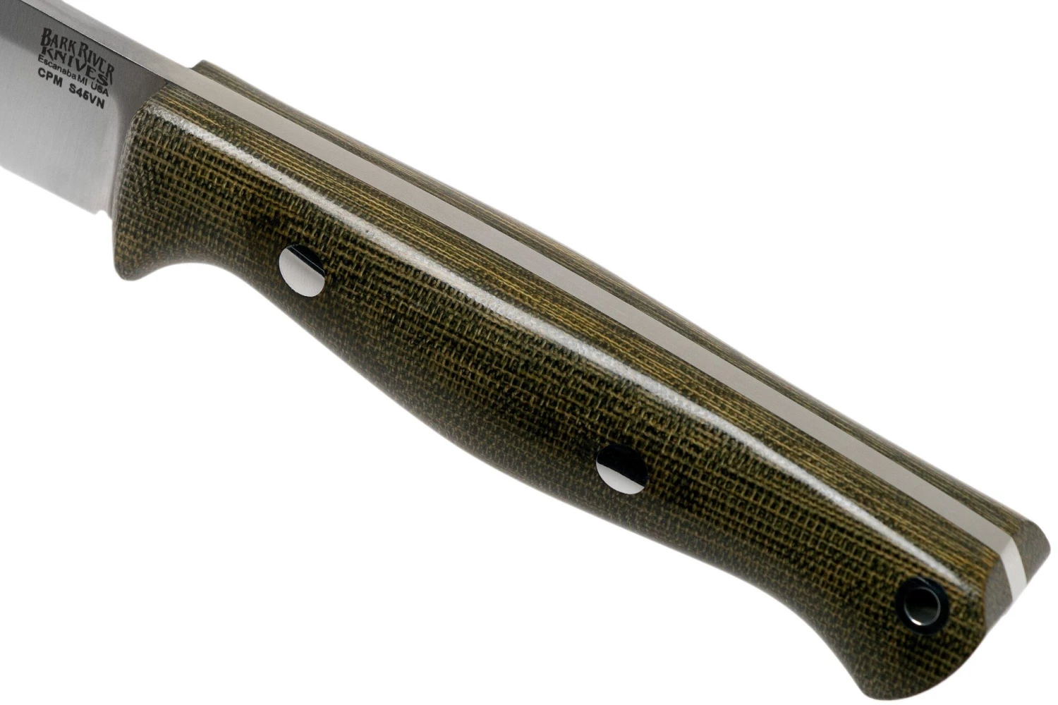 Bark River Gunny Hunter CPM S45VN, Green Canvas Micarta Couteau De Chasse 7 Bark River Gunny Hunter CPM S45VN, Green Canvas Micarta Couteau De Chasse – Image 5