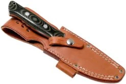 Bark River Bravo 1 A2, Black & Green Linnen Micarta, Brown Sheath -Nitecore Soldes Boutique BRK07 111BGLM 07 bark river brk07 111bglm 07