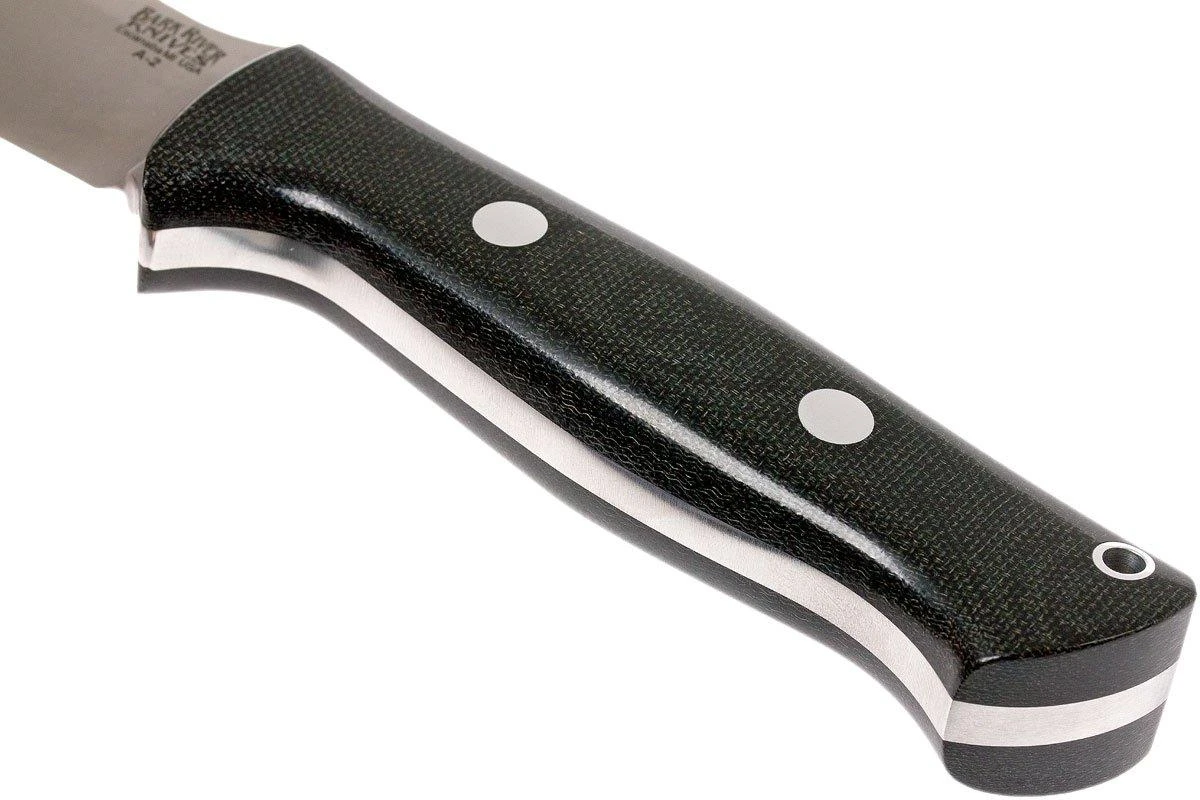 Bark River Bravo 1 A2, Black Canvas Micarta, Brown Sheath 6 Bark River Bravo 1 A2, Black Canvas Micarta, Brown Sheath – Image 4