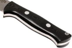 Bark River Bravo 1 A2 FHG Rampless, Black Linen Micarta, Brown Sheath -Nitecore Soldes Boutique BRK07 111BRKL RS 04 bark river brk07 111brkl rs 04