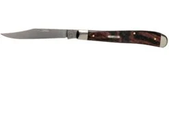 Case Slimline Trapper Smooth Black Red Micarta, 27857, 101048 SS Couteau De Poche