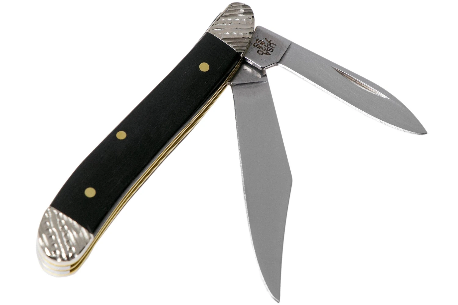 Case Peanut Ebony Wood, Worked Bolsters, 59674, 7220 SS Couteau De Poche 4 Case Peanut Ebony Wood, Worked Bolsters, 59674, 7220 SS Couteau De Poche – Image 2