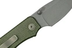 Civivi Baby Banter C19068SB-1 Green Micarta, Grey Stonewashed Couteau De Poche, Ben Petersen Design -Nitecore Soldes Boutique CIC19068SB 1 05 civivi