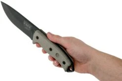 ESEE Model 5 Tactical Gunsmoke, Desert Tan Handle 5P-TG Avec étui Kydex + Clip Ceinture -Nitecore Soldes Boutique EE ESEE 5P TG 06 esee knives