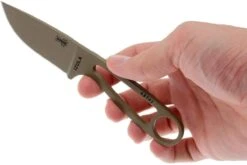 ESEE Izula Dark Earth IZULA-DE Couteau De Cou Avec étui Noir + Clip Ceinture -Nitecore Soldes Boutique EE IZULA DE 03 esee knives ee izula de 03