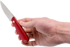 Brisa Necker 70 Alice, Red Micarta, Leather Sheath 9819 -Nitecore Soldes Boutique ENZ 9819 06 enzo enz 9819 06