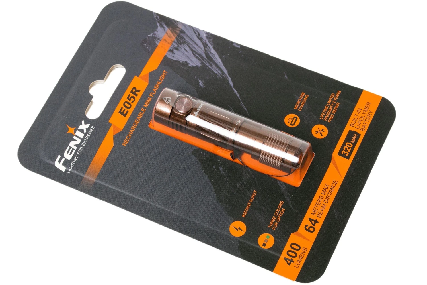 Fenix E05R Lampe Porte-clés Rechargeable, Marron 8 Fenix E05R Lampe Porte-clés Rechargeable, Marron – Image 6