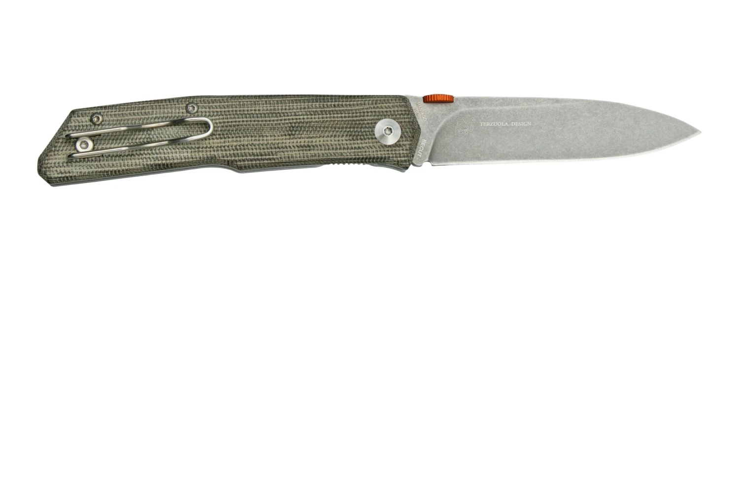 Fox Knives The Sicilian, Satin Green Micarta FX-525MI Couteau De Poche, Bob Terzuola Design 4 Fox Knives The Sicilian, Satin Green Micarta FX-525MI Couteau De Poche, Bob Terzuola Design – Image 2
