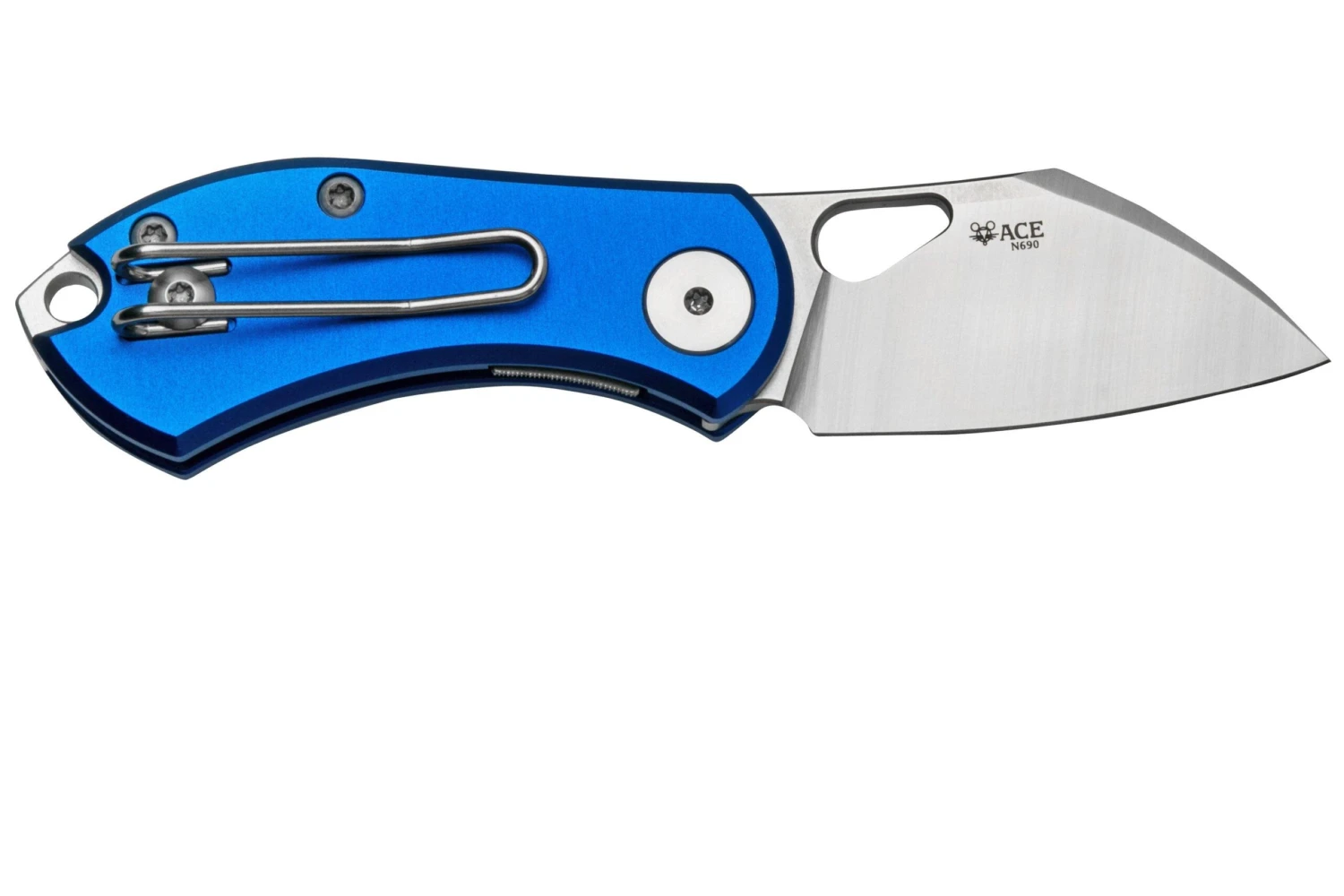 GiantMouse ACE Nibbler Blue Aluminum, N690 Couteau De Poche, Ansø Et Voxnaes Design 4 GiantMouse ACE Nibbler Blue Aluminum, N690 Couteau De Poche, Ansø Et Voxnaes Design – Image 2
