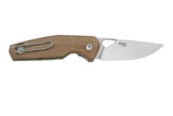GiantMouse ACE Nimbus V2 Natural Canvas Micarta Couteau De Poche, Ansø En Voxnaes Design -Nitecore Soldes Boutique GMNIMBUS04 02 giantmouse