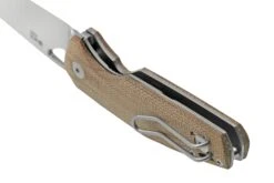 GiantMouse ACE Nimbus V2 Natural Canvas Micarta Couteau De Poche, Ansø En Voxnaes Design -Nitecore Soldes Boutique GMNIMBUS04 04 giantmouse