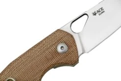GiantMouse ACE Nimbus V2 Natural Canvas Micarta Couteau De Poche, Ansø En Voxnaes Design -Nitecore Soldes Boutique GMNIMBUS04 05 giantmouse