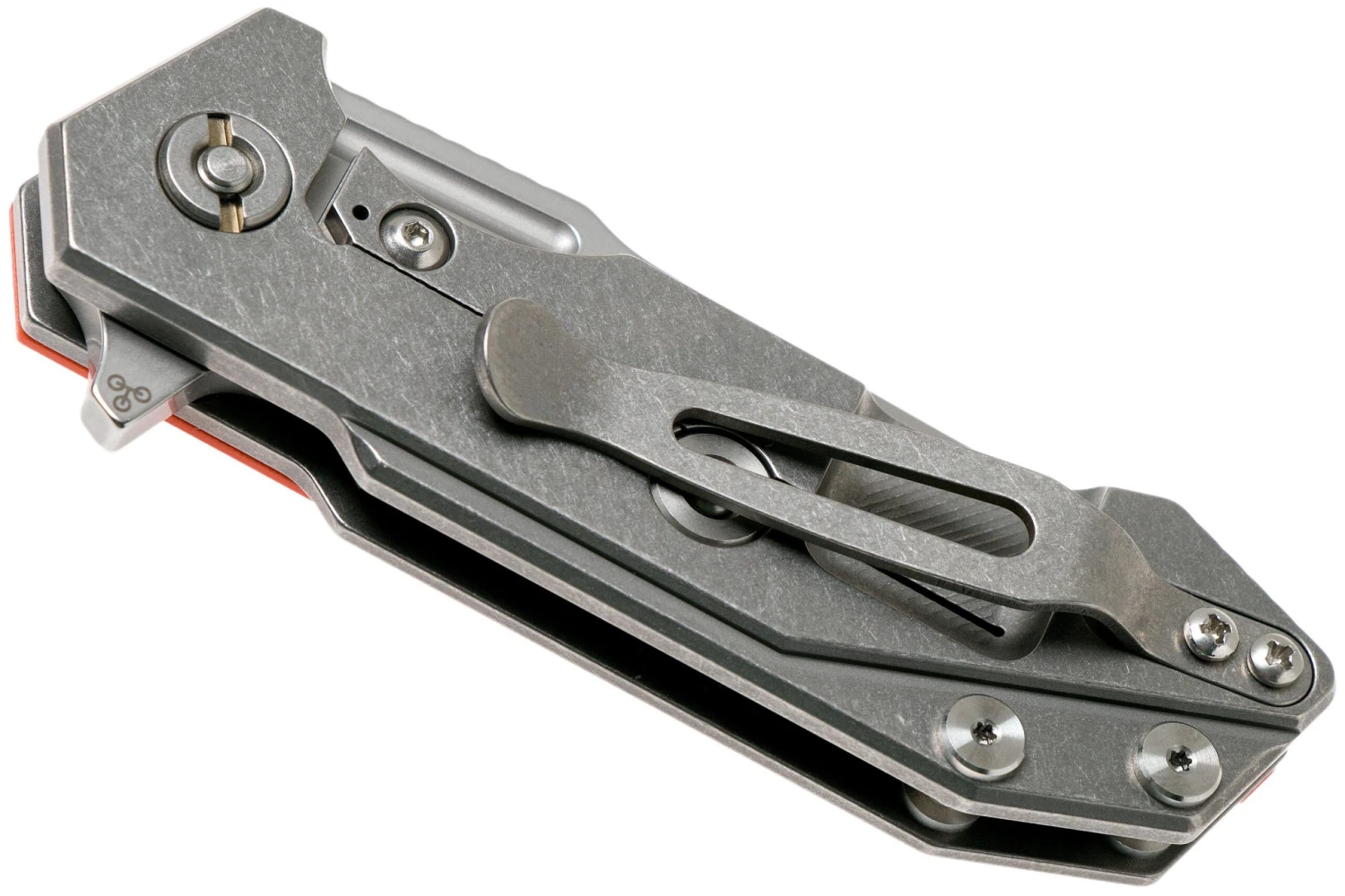 Rick Hinderer Half Track Gen 2, Spearpoint 20CV, Orange G10, Couteau De Poche 6 Rick Hinderer Half Track Gen 2, Spearpoint 20CV, Orange G10, Couteau De Poche – Image 4