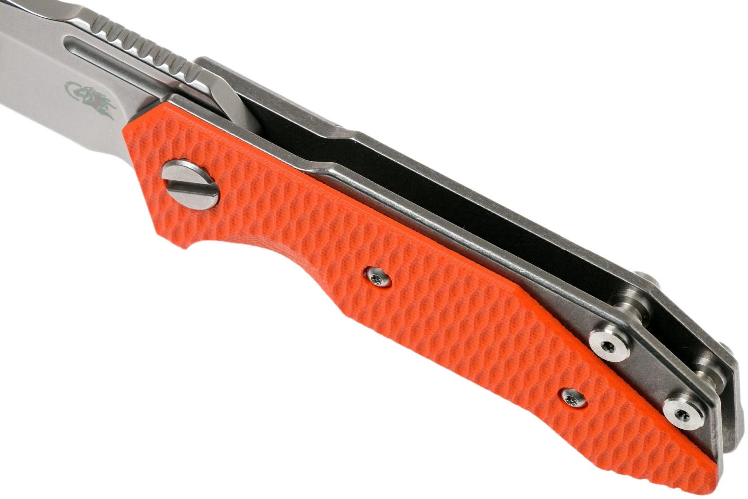 Rick Hinderer Half Track Gen 2, Spearpoint 20CV, Orange G10, Couteau De Poche 9 Rick Hinderer Half Track Gen 2, Spearpoint 20CV, Orange G10, Couteau De Poche – Image 7