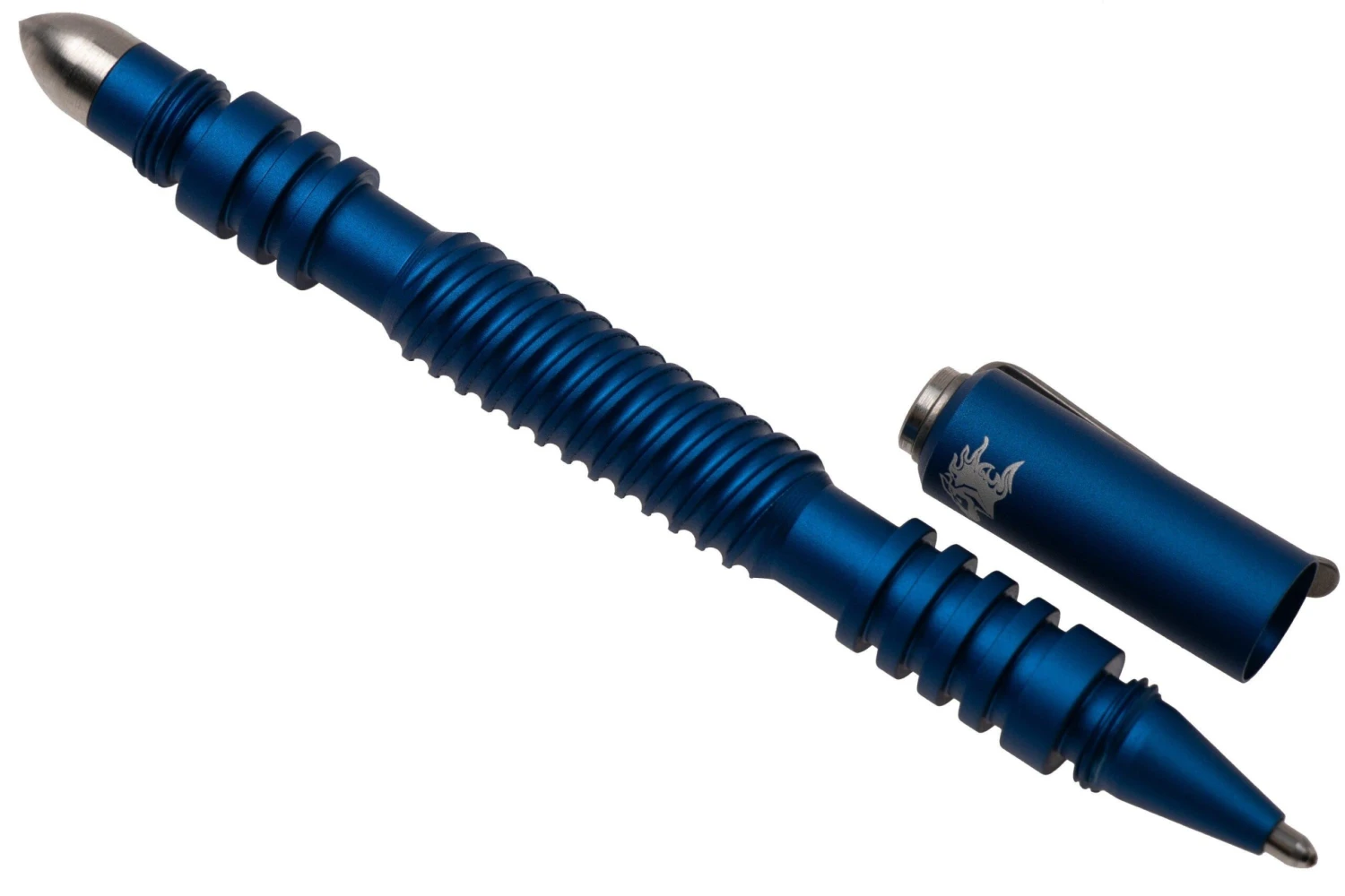 Rick Hinderer Spiral Investigator Pen, Aluminum, Matte Blue, Stylo Tactique 5 Rick Hinderer Spiral Investigator Pen, Aluminum, Matte Blue, Stylo Tactique – Image 3