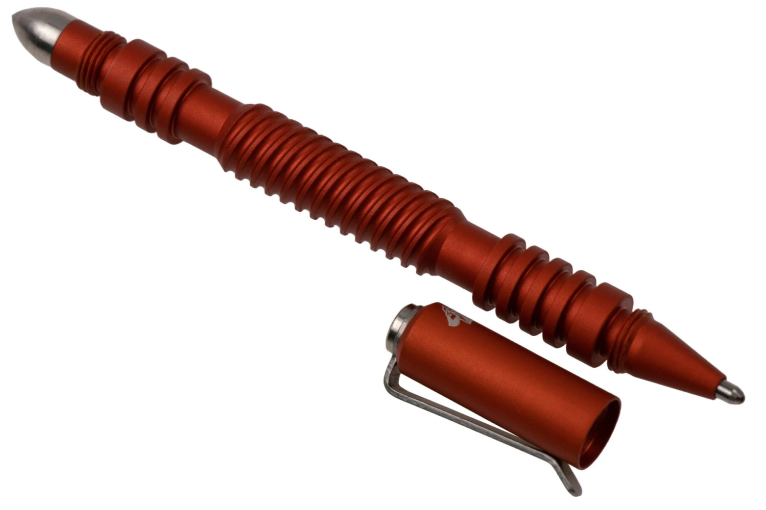 Rick Hinderer Spiral Investigator Pen, Aluminum, Matte Orange, Stylo Tactique 4 Rick Hinderer Spiral Investigator Pen, Aluminum, Matte Orange, Stylo Tactique – Image 2