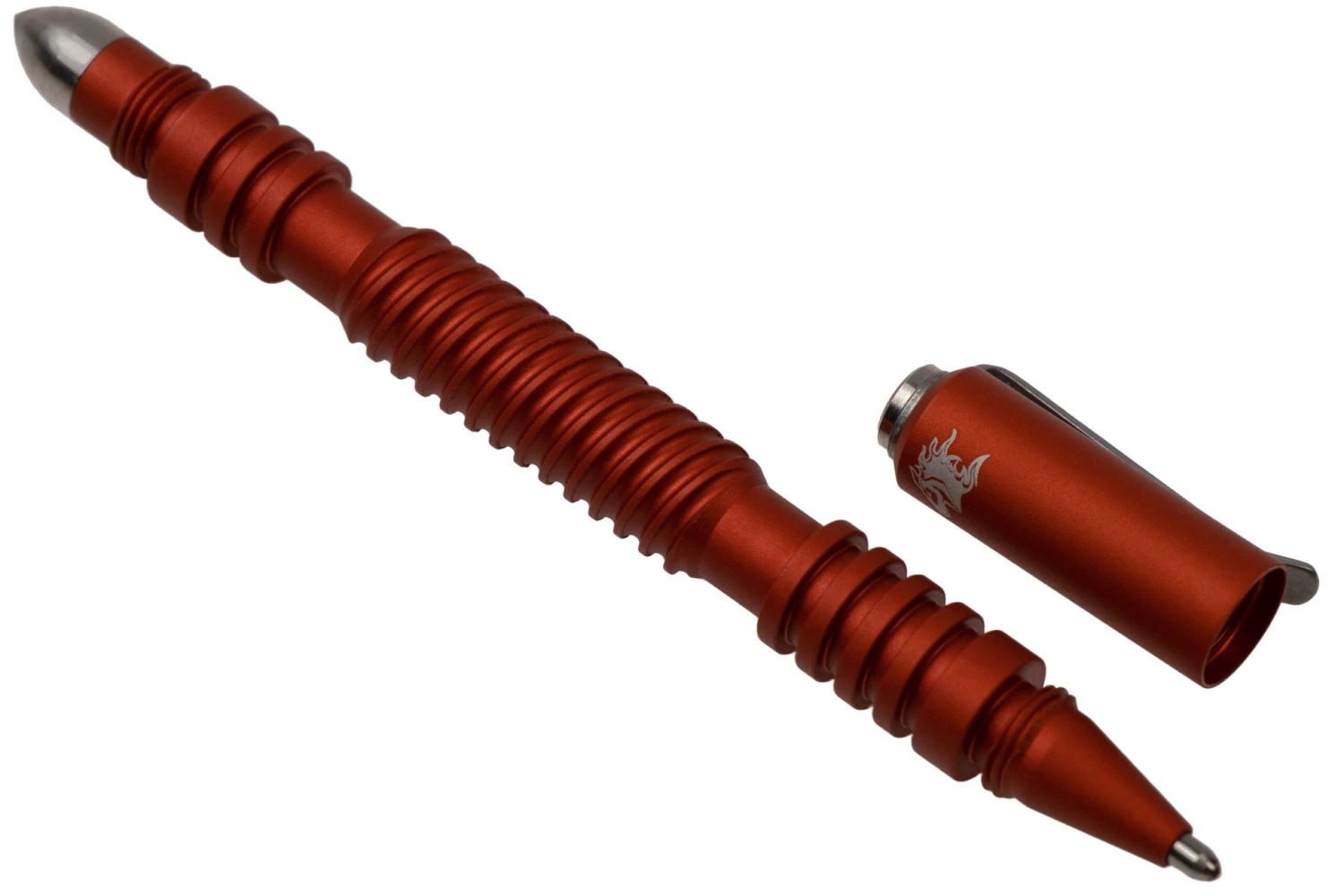 Rick Hinderer Spiral Investigator Pen, Aluminum, Matte Orange, Stylo Tactique 5 Rick Hinderer Spiral Investigator Pen, Aluminum, Matte Orange, Stylo Tactique – Image 3