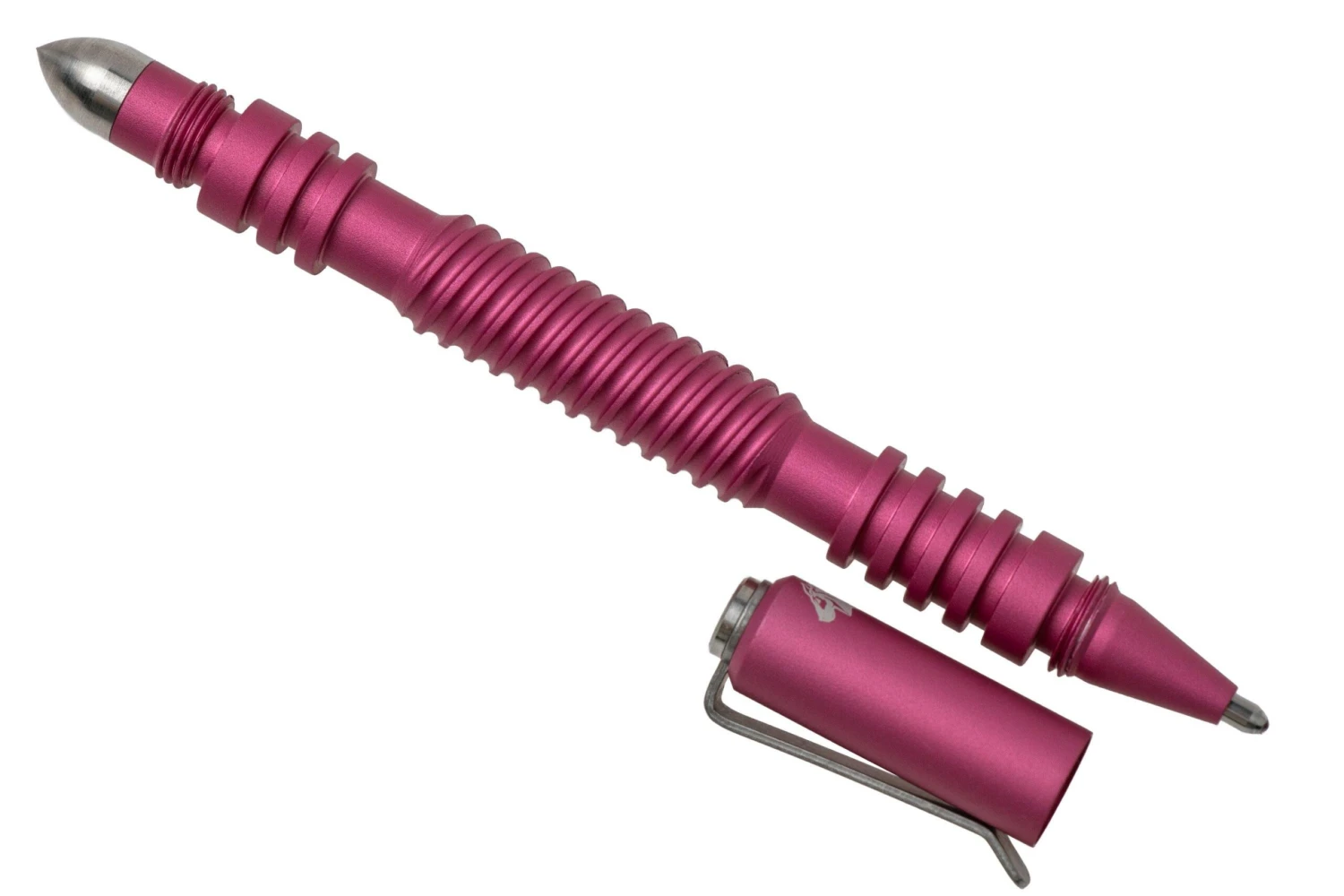 Rick Hinderer Spiral Investigator Pen, Aluminum, Matte Pink, Stylo Tactique 4 Rick Hinderer Spiral Investigator Pen, Aluminum, Matte Pink, Stylo Tactique – Image 2