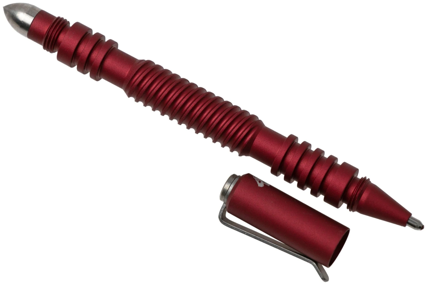 Rick Hinderer Spiral Investigator Pen, Aluminum, Matte Red, Stylo Tactique 4 Rick Hinderer Spiral Investigator Pen, Aluminum, Matte Red, Stylo Tactique – Image 2