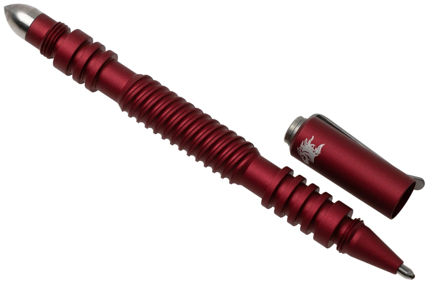 Rick Hinderer Spiral Investigator Pen, Aluminum, Matte Red, Stylo Tactique 5 Rick Hinderer Spiral Investigator Pen, Aluminum, Matte Red, Stylo Tactique – Image 3