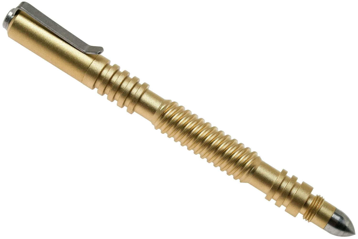 Rick Hinderer Spiral Investigator Pen Brass/Messing, Beadblasted, Stylo Tactique 3 Rick Hinderer Spiral Investigator Pen Brass/Messing, Beadblasted, Stylo Tactique