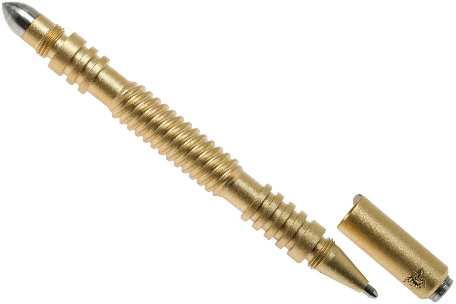 Rick Hinderer Spiral Investigator Pen Brass/Messing, Beadblasted, Stylo Tactique 4 Rick Hinderer Spiral Investigator Pen Brass/Messing, Beadblasted, Stylo Tactique – Image 2