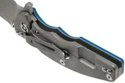 Rick Hinderer Jurassic Slicer Working Finish Blue G10 CPM 20CV Couteau De Poche -Nitecore Soldes Boutique HRK JU SL WF BL 05 rick hinderer knives