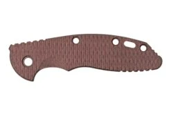 Rick Hinderer XM18 Skinny 3,5” Côte, Textured Burgundy Canvas Micarta