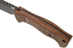 Rick Hinderer Ranch Bowie Natural Canvas Micarta, Battle Black, Couteau Bowie -Nitecore Soldes Boutique HRK TRB BB NM 05 rick hinderer knives