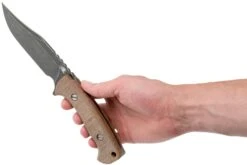 Rick Hinderer Ranch Bowie Natural Canvas Micarta, Battle Black, Couteau Bowie -Nitecore Soldes Boutique HRK TRB BB NM 06 rick hinderer knives