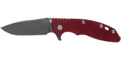 Rick Hinderer XM18 3,5” Slicer CPM 20CV Battle Black DLC, Red G10, Couteau De Poche