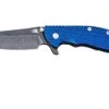 Rick Hinderer XM-24 4" Gen6 Sheepfoot 20CV, Battle Black, Blue/Black G10 Couteau De Poche