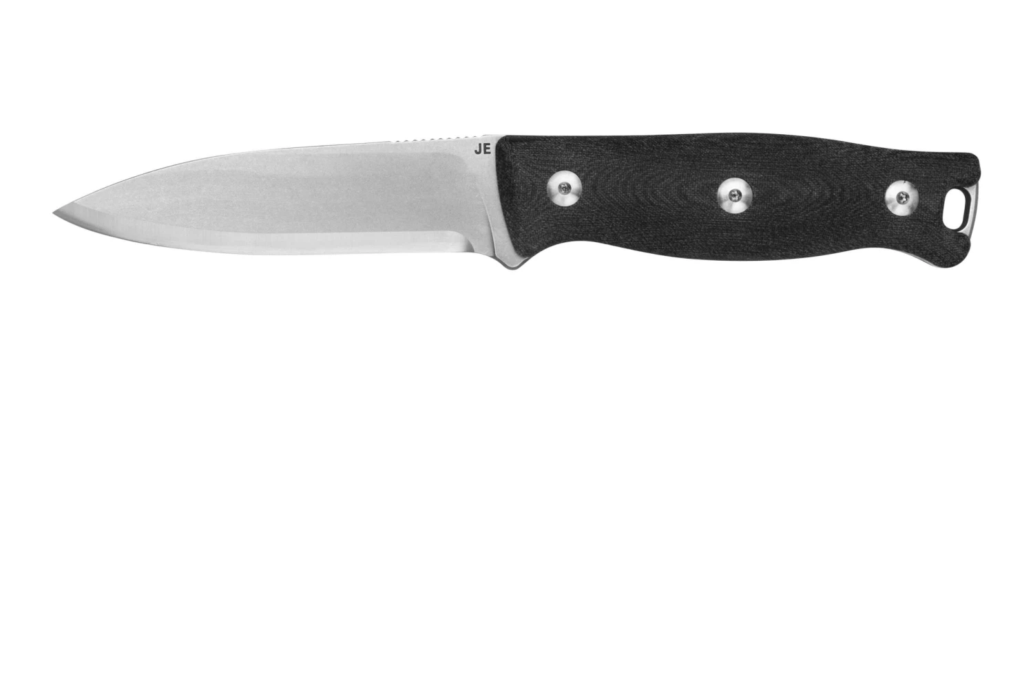 J.E. Made BushCraft ScandiGrind, Black Micarta Couteau De Bushcraft 3 J.E. Made BushCraft ScandiGrind, Black Micarta Couteau De Bushcraft