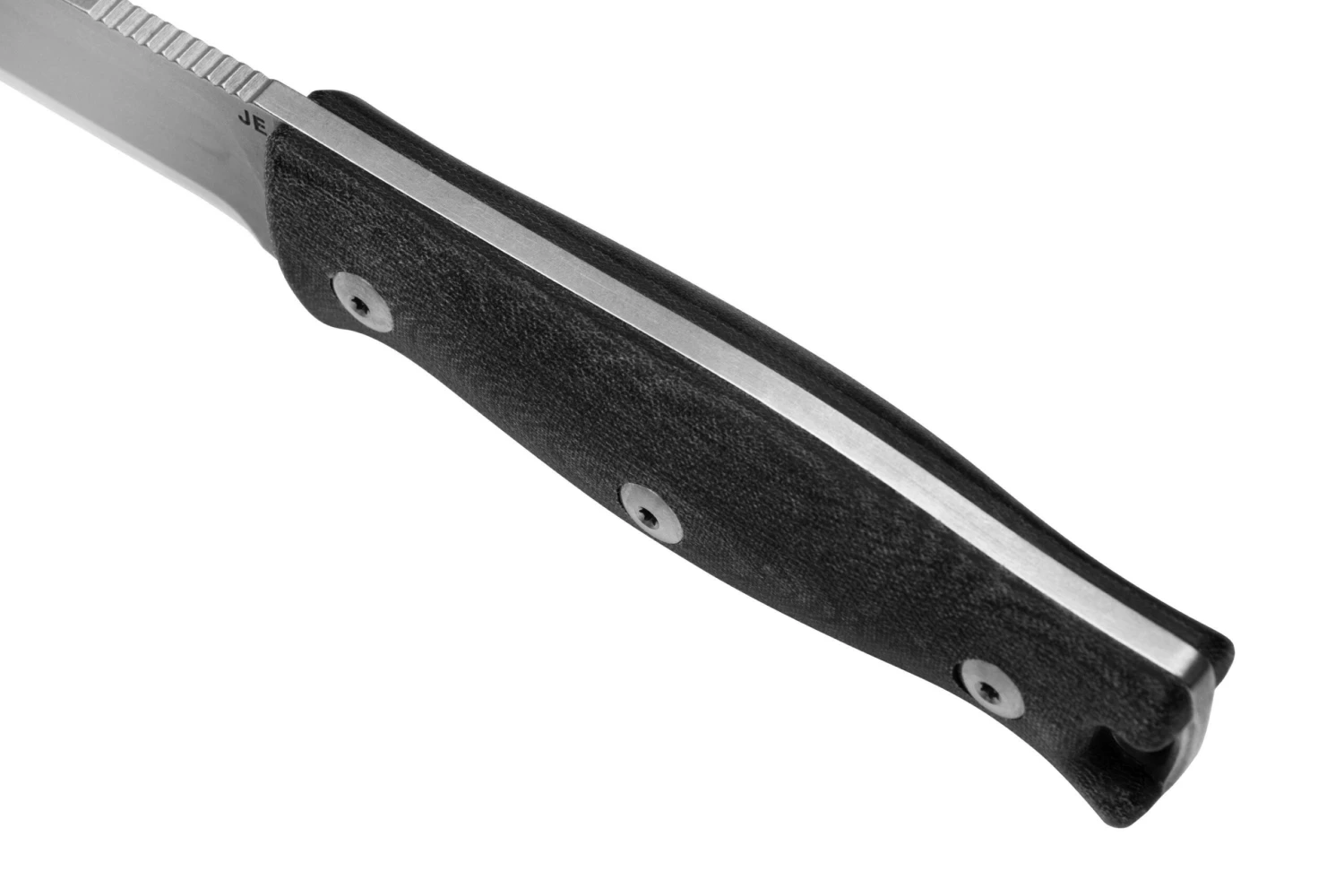 J.E. Made BushCraft ScandiGrind, Black Micarta Couteau De Bushcraft 7 J.E. Made BushCraft ScandiGrind, Black Micarta Couteau De Bushcraft – Image 5