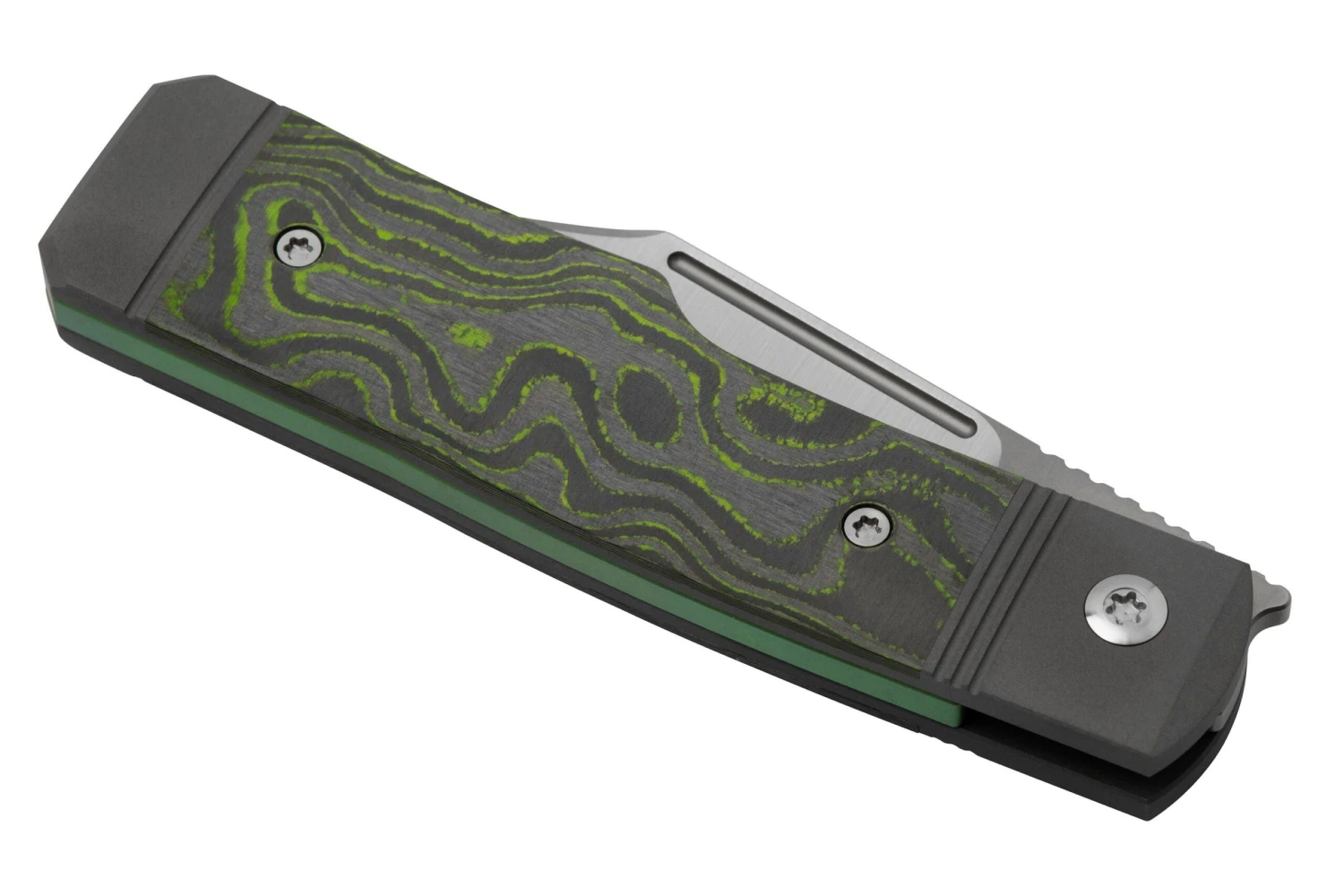 Jack Wolf Gunslinger Jack GUNS-01-CCTG CamoCarbon Toxic Green, Couteau De Poche 8 Jack Wolf Gunslinger Jack GUNS-01-CCTG CamoCarbon Toxic Green, Couteau De Poche – Image 6